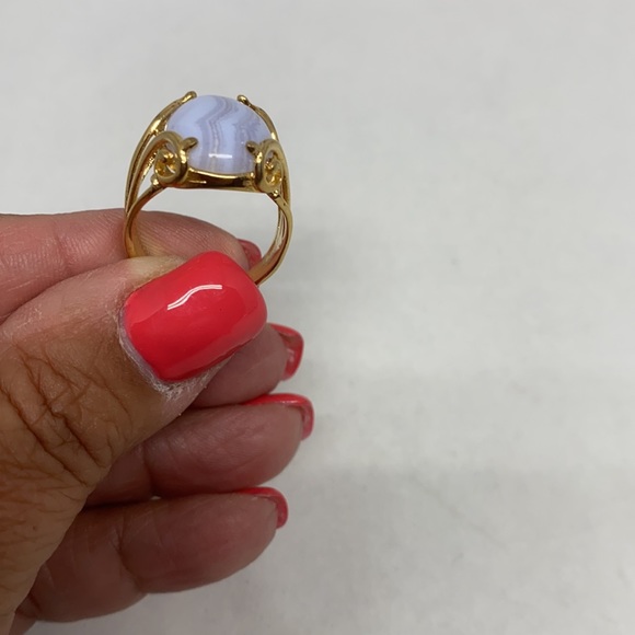 Sterling lace agate ring - Picture 8 of 11